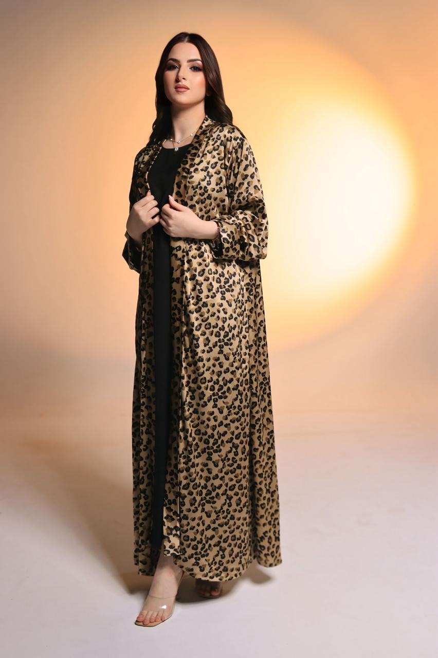 Cheetah Print Abaya – Stylish Animal Pattern Modest Wear